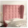 Image de Hoofdbord met randen 93x23x118/128 cm fluweel roze3118431