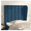 Image de Hoofdbord met randen 103x23x118/128 cm fluweel donkerblauw3118436