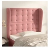 Image de Hoofdbord met randen 103x23x118/128 cm fluweel roze3118437