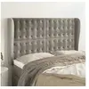Image de Hoofdbord met randen 147x23x118/128 cm fluweel lichtgrijs3118438