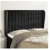 Image de Hoofdbord met randen 147x23x118/128 cm fluweel zwart3118440