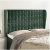 Image de Hoofdbord met randen 147x23x118/128 cm fluweel donkergroen3118441