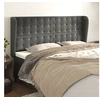 Image de Hoofdbord met randen 163x23x118/128 cm fluweel donkergrijs3118445