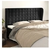 Image de Hoofdbord met randen 163x23x118/128 cm fluweel zwart3118446