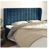 Image de Hoofdbord met randen 183x23x118/128 cm fluweel donkerblauw3118454