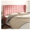 Image de Hoofdbord met randen 183x23x118/128 cm fluweel roze3118455