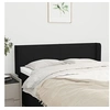 Image de Hoofdbord met randen 147x16x78/88 cm stof zwart3118488