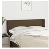 Image de Hoofdbord met randen 147x16x78/88 cm stof donkerbruin3118489