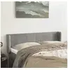 Image de Hoofdbord met randen 147x16x78/88 cm fluweel lichtgrijs3118536