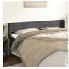 Image de Hoofdbord met randen 163x16x78/88 cm fluweel donkergrijs3118543