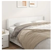 Image de Hoofdbord met randen 203x16x78/88 cm kunstleer wit3118597