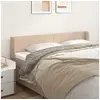 Image de Hoofdbord met randen 203x16x78/88 cm kunstleer cappuccinokleur3118601