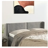 Image de Hoofdbord met randen 147x16x78/88 cm fluweel lichtgrijs3118676