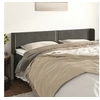 Image de Hoofdbord met randen 163x16x78/88 cm fluweel donkergrijs3118683