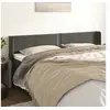 Image de Hoofdbord met randen 183x16x78/88 cm fluweel donkergrijs3118689