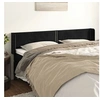 Image de Hoofdbord met randen 183x16x78/88 cm fluweel zwart3118690