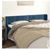 Image de Hoofdbord met randen 183x16x78/88 cm fluweel donkerblauw3118692