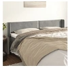 Image de Hoofdbord met randen 203x16x78/88 cm fluweel lichtgrijs3118694