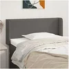 Image de Hoofdbord met randen 103x16x78/88 cm kunstleer grijs3118716