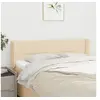 Image de Hoofdbord met randen 147x16x78/88 cm stof cràmekleurig3118771