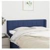 Image de Hoofdbord met randen 147x16x78/88 cm stof blauw3118772