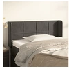 Image de Hoofdbord met randen 93x16x78/88 cm fluweel donkergrijs3118805