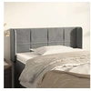 Image de Hoofdbord met randen 103x16x78/88 cm fluweel lichtgrijs3118810