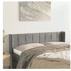 Image de Hoofdbord met randen 147x16x78/88 cm fluweel lichtgrijs3118816