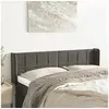 Image de Hoofdbord met randen 147x16x78/88 cm fluweel donkergrijs3118817