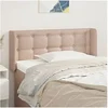 Image de Hoofdbord met randen 83x16x78/88 cm kunstleer cappuccinokleur3118845