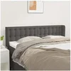 Image de Hoofdbord met randen 147x16x78/88 cm kunstleer grijs3118862