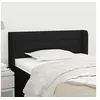 Image de Hoofdbord met randen 83x16x78/88 cm stof zwart3118884