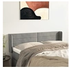 Image de Hoofdbord met randen 147x16x78/88 cm fluweel lichtgrijs3118956