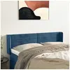 Image de Hoofdbord met randen 147x16x78/88 cm fluweel donkerblauw3118960