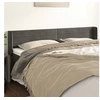Image de Hoofdbord met randen 163x16x78/88 cm fluweel donkergrijs3118963