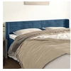 Image de Hoofdbord met randen 183x16x78/88 cm fluweel donkerblauw3118972