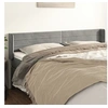 Image de Hoofdbord met randen 203x16x78/88 cm fluweel lichtgrijs3118974
