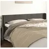 Image de Hoofdbord met randen 203x16x78/88 cm fluweel donkergrijs3118975