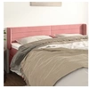 Image de Hoofdbord met randen 203x16x78/88 cm fluweel roze3118979