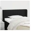 Image de Hoofdbord met randen 93x16x78/88 cm stof zwart3118990