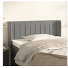 Image de Hoofdbord met randen 93x16x78/88 cm fluweel lichtgrijs3119042