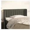 Image de Hoofdbord met randen 93x16x78/88 cm fluweel donkergrijs3119043