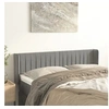 Image de Hoofdbord met randen 147x16x78/88 cm fluweel lichtgrijs3119054