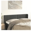 Image de Hoofdbord met randen 147x16x78/88 cm fluweel donkergrijs3119055