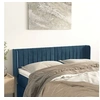 Image de Hoofdbord met randen 147x16x78/88 cm fluweel donkerblauw3119058
