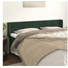 Image de Hoofdbord met randen 163x16x78/88 cm fluweel donkergroen3119063