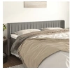 Image de Hoofdbord met randen 183x16x78/88 cm fluweel lichtgrijs3119066