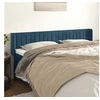 Image de Hoofdbord met randen 203x16x78/88 cm fluweel donkerblauw3119076
