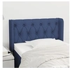 Image de Hoofdbord met randen 83x16x78/88 cm stof blauw3119084