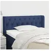 Image de Hoofdbord met randen 93x16x78/88 cm stof blauw3119092